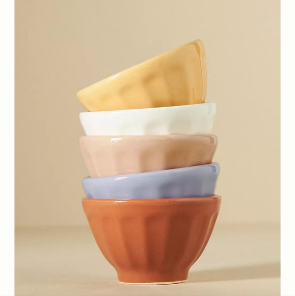 Anthropologie, set of 4, Shiny Mini Latte bowls - lavender - Picture 4 of 13